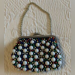 Vintage 1960s Mod GoGo Retro Colorful Polka Dot Change Purse